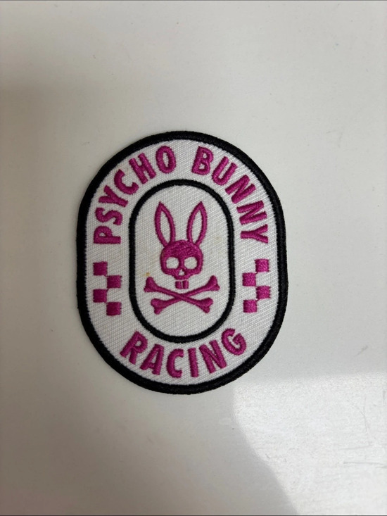 Psycho Bunny Other - Psycho Bunny - Racing Iron On Patch - White & Pink - NWT